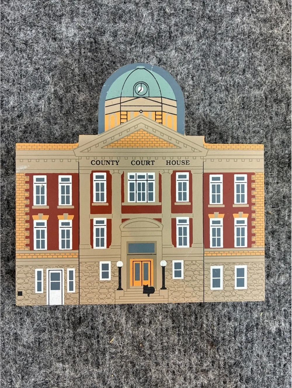 1993 Cats Meow Monroe County Courthouse Woodsfield Ohio Shelf Sitter